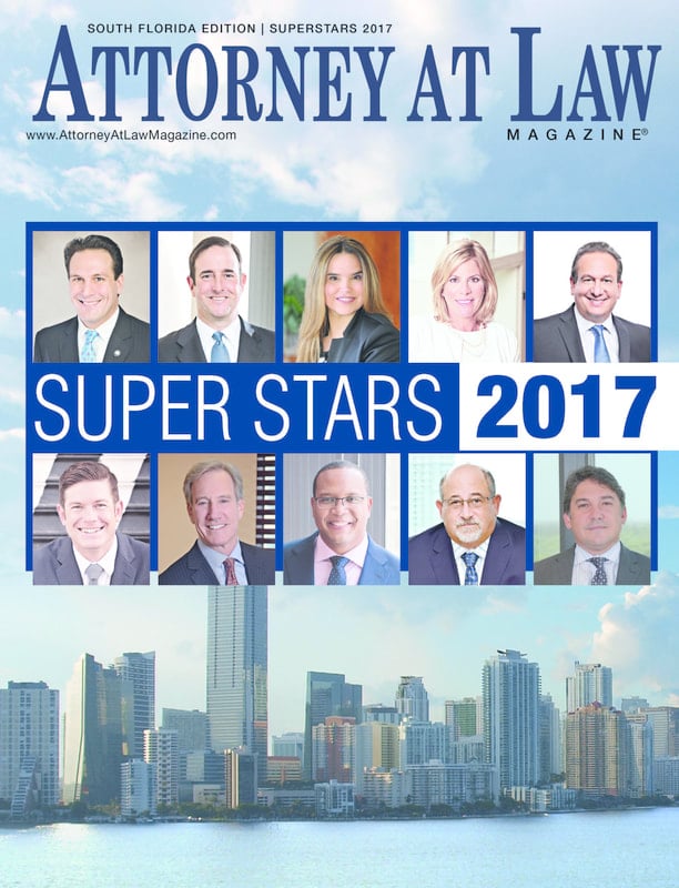 Attorney At Law magazine cover of the Super Stars of 2017 containing photo of attorney Stiers